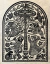 Maypole Cats Block Print