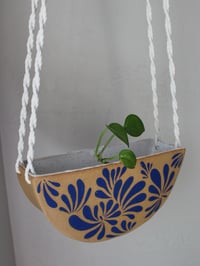 Image 3 of 'VERA AZUL' Hanging Ceramic Luna Planter