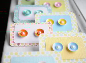 Image of Colourful Pearl Studs 