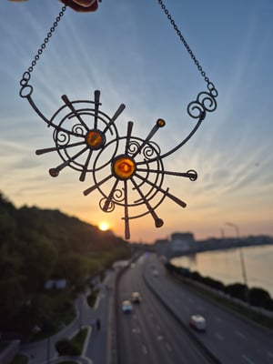 Two sun necklace 