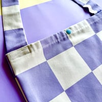 Image 4 of Sac Lavender Check en coton 