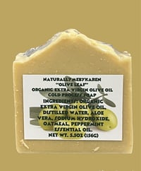 Image 2 of “OLIVE LEAF” 100% Organic Extra Virgin Olive Oil Cold Process Soap 