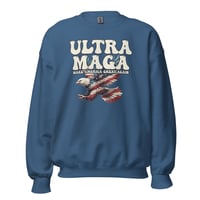 Image 9 of Ultra MAGA Make America Great Again Distressed Unisex Sweatshirt from PatriotsCo.com