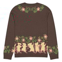 Image 5 of Dancing Mice + Flowers Knitted Crew Sweater