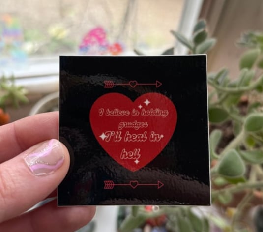 Image of Grudges sticker 🖤❣️🖤