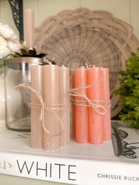 Image 1 of Rustic Short Dinner Candles ( 2 Colours )
