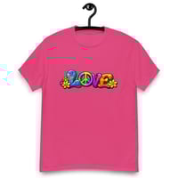 Image 9 of Unisex classic tee, Love, Peace and Flowers Retro Tee