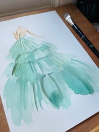 Image 2 of Layers of Tulle / Original Watercolour Illustration 