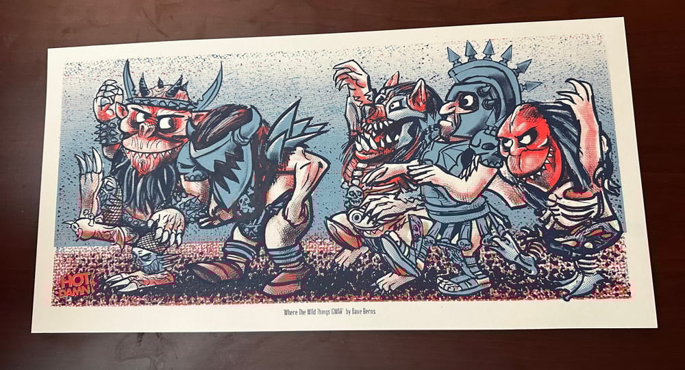 WHERE THE WILD THINGS GWAR Silkscreen Art Print NEW EDITION