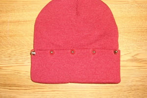 Image of Burgundy Spiked Beanie