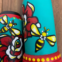 Image 9 of Traditional Tattoo Rose & Bee Salt Pepper Shakers