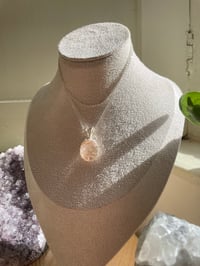 Image 3 of Silver Garden Quartz  Oval Crystal Necklace 
