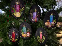 Image 3 of Christmas Candle, Lemon & Lime Hanging Ornament