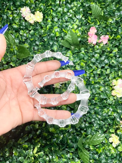 Image of Clear Bamboo Earrings