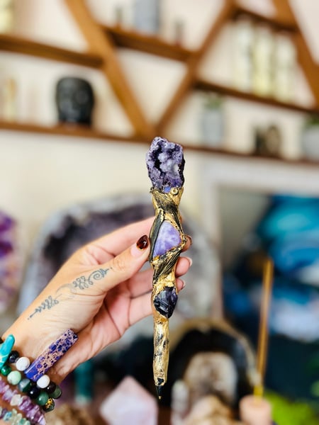 Image of Eclipse Manifesting Pen purple agate 