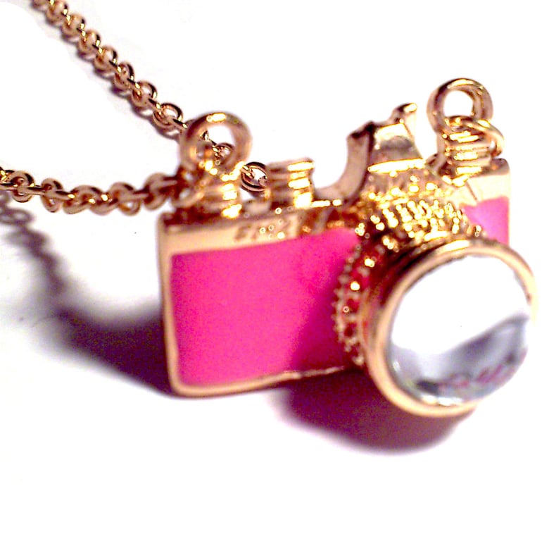 Image of Pink Camera Necklace