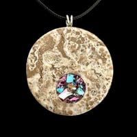 Image 2 of Hawaiian Coral Pendant w/Inlay - 2 options (#24)