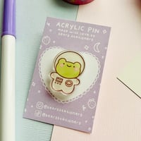Image 2 of Astronaut Frog Acrylic Pin
