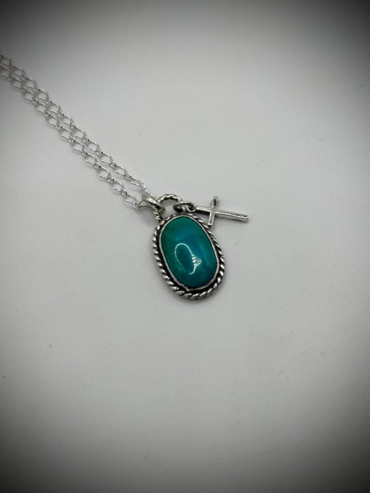 Image of Dainty Kingman & Cross Necklace (4) 🩵