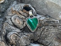 Image 1 of Malachite Heart Pendant