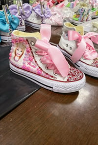 Image 1 of Barbie Toddler Girls Custom Canvas Shoes