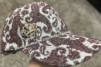 Image 1 of Red Paisley Baseball Hat Crown