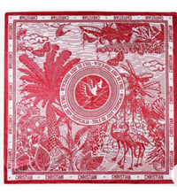 Image 7 of Christian red & white silk scarf 