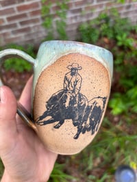 Image 5 of Cowboy Cutter green mug