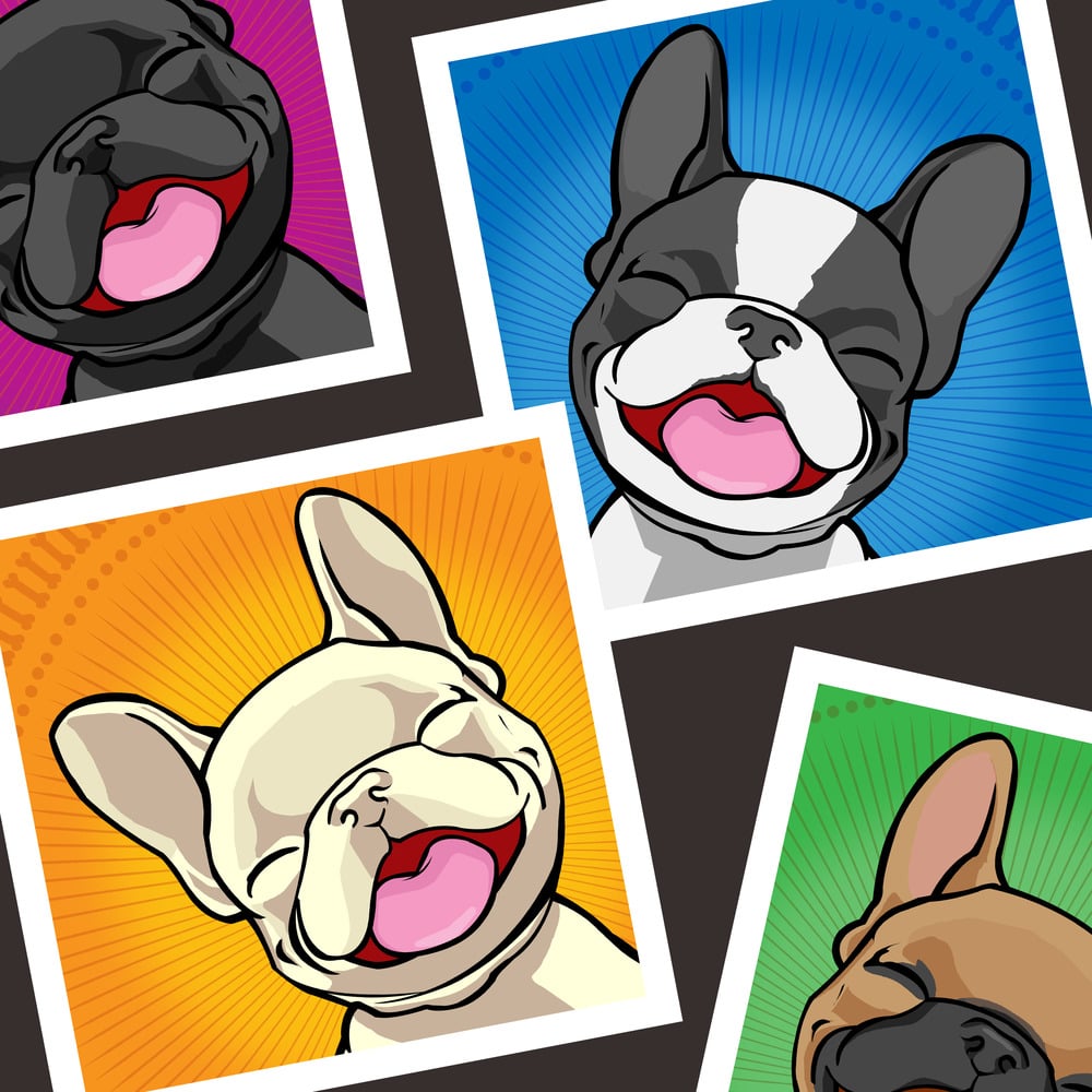Image of HAPPY PUPPY-SET OF 5 BLANK NOTECARDS WITH ENVELOPES
