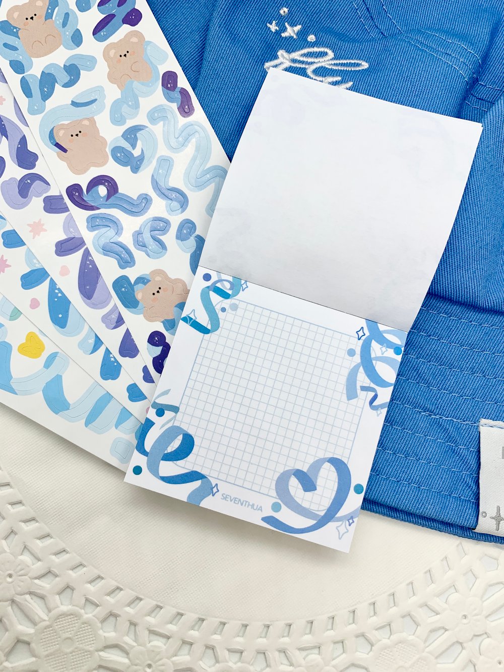 Confetti Deco Notepad (Blue ver.)