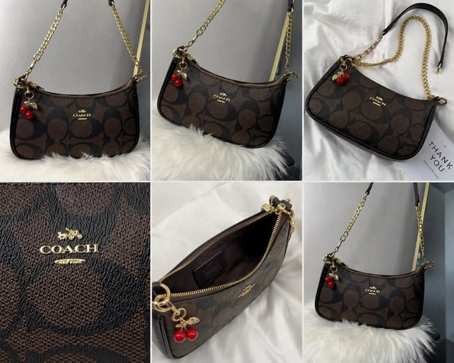 Mini Shoulder Bag • Crossbody Option • Cherry Charm 🍒