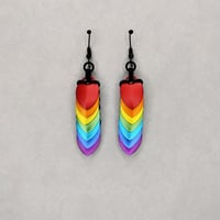 Rainbow Linear Scale Earrings