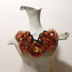 Image of Autumnal - Statement Necklace with Buttons