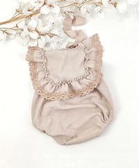 Image 1 of Boho photosession outfit | Giuseppina romper | age 12 months | beige