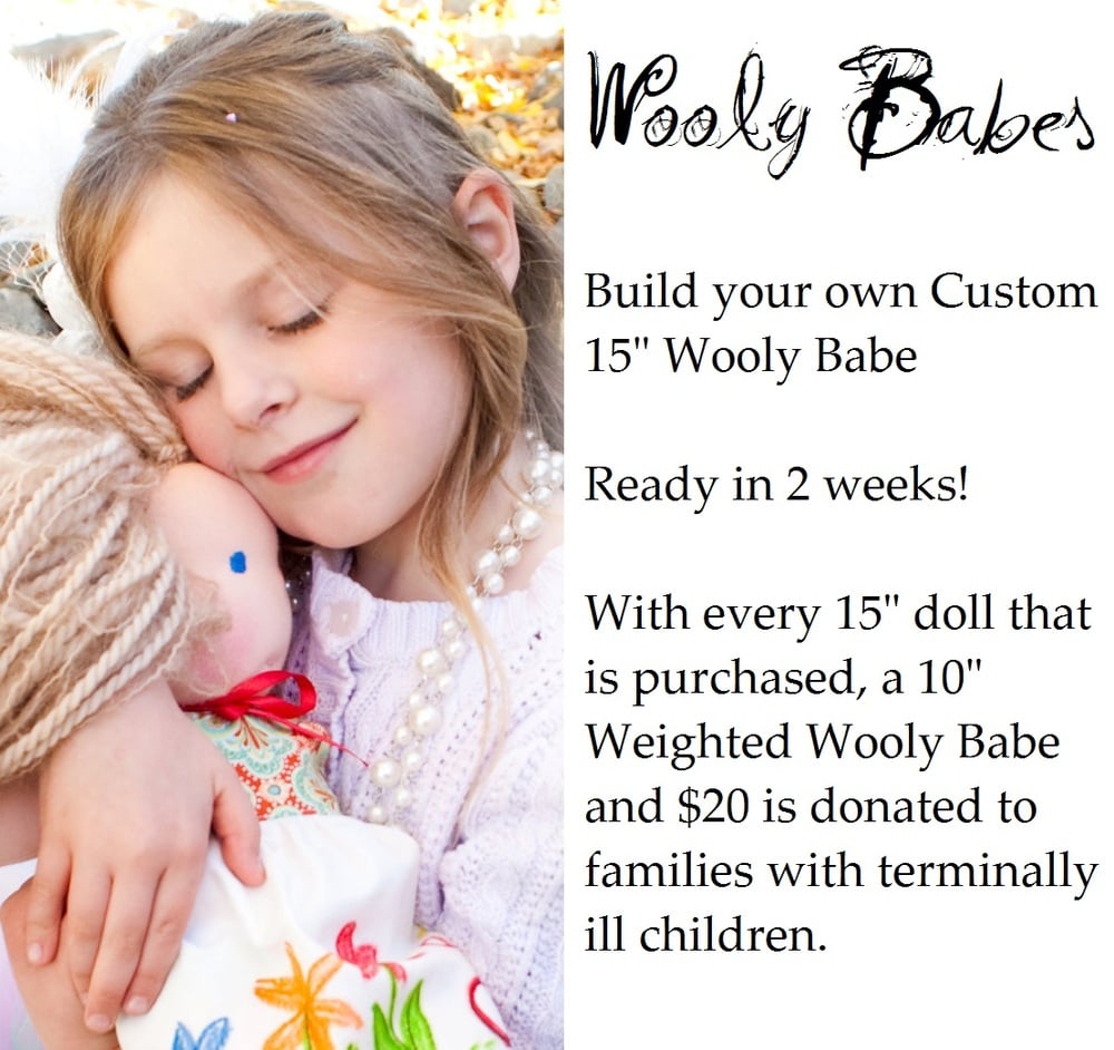 Wooly Babes Waldorf Dolls for a Cause — DEPOSIT for a Custom 15