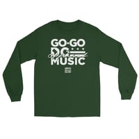 Image 2 of LOVE DC GOGO "GO-GO IS OFFICIAL MUSIC" Dark Men’s Long Sleeve Shirt (see color options))