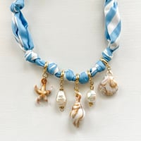 Image 1 of BLUE STRIPE SHELL BANDANA
