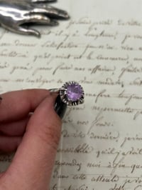 Image 8 of Magnifique bague en argent massif 800 poinçonné, améthyste, début 1900
