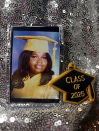 Image 3 of Double-Sided Photo Keychain (Graduation Cap 2025 keychain is Optional)