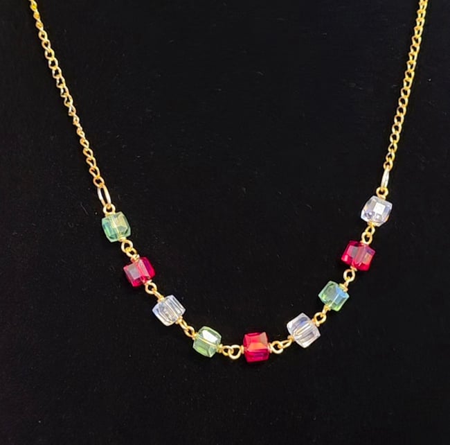 Christmas Cubes Necklace