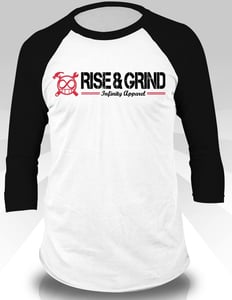 Image of Rise & Grind Baseball Tee (Black)