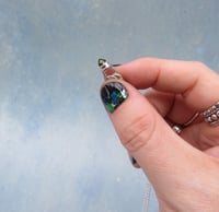 Image 2 of Handmade Sterling Silver Moldavite Bullet Point Pendant