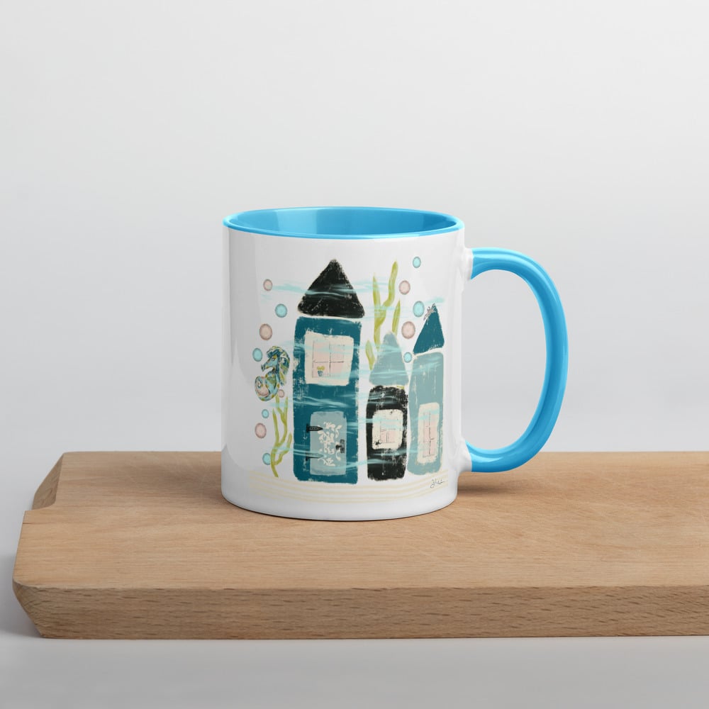 Image of Lazy Seahorse Homes Mug with Color Inside