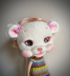 Image of Teddy Bear Mask for Blythe Dolls OOAK