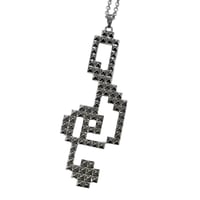 Image 2 of studded treble necklace 