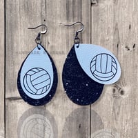 Image 1 of Volleyball Double Layer Earrings 