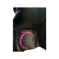 Image 2 of BLACK  Heart Girl Crop Top Hoodie JP & RL LIMITED