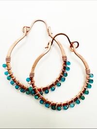 Image 2 of Blue Apatite (Copper) Swing Earrings