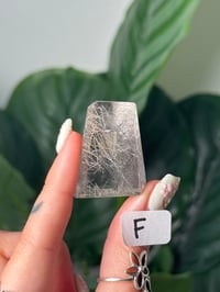 Image 6 of SMALL SILVER AND BLACK RUTILE IN QUARTZ GUSHER FREEFORMS -BRAZIL-