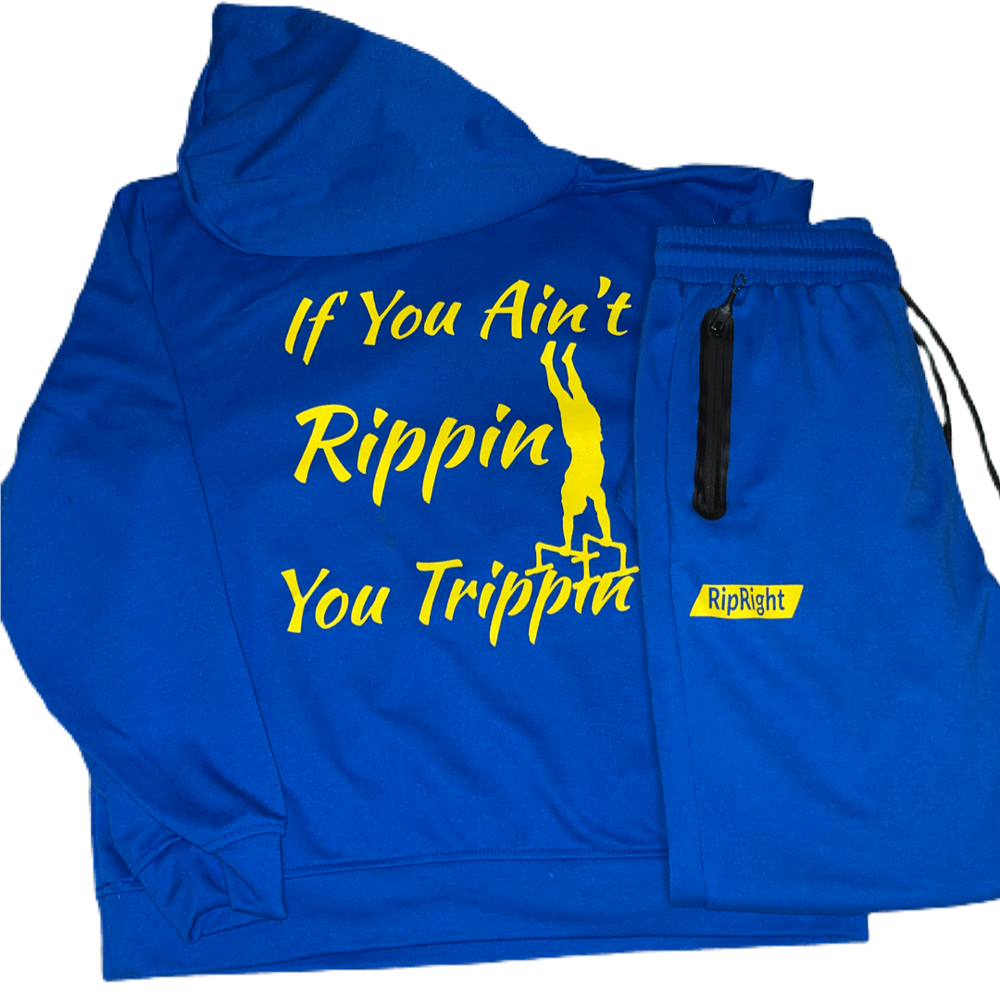 Image of Blue & Yellow Sweat Suit